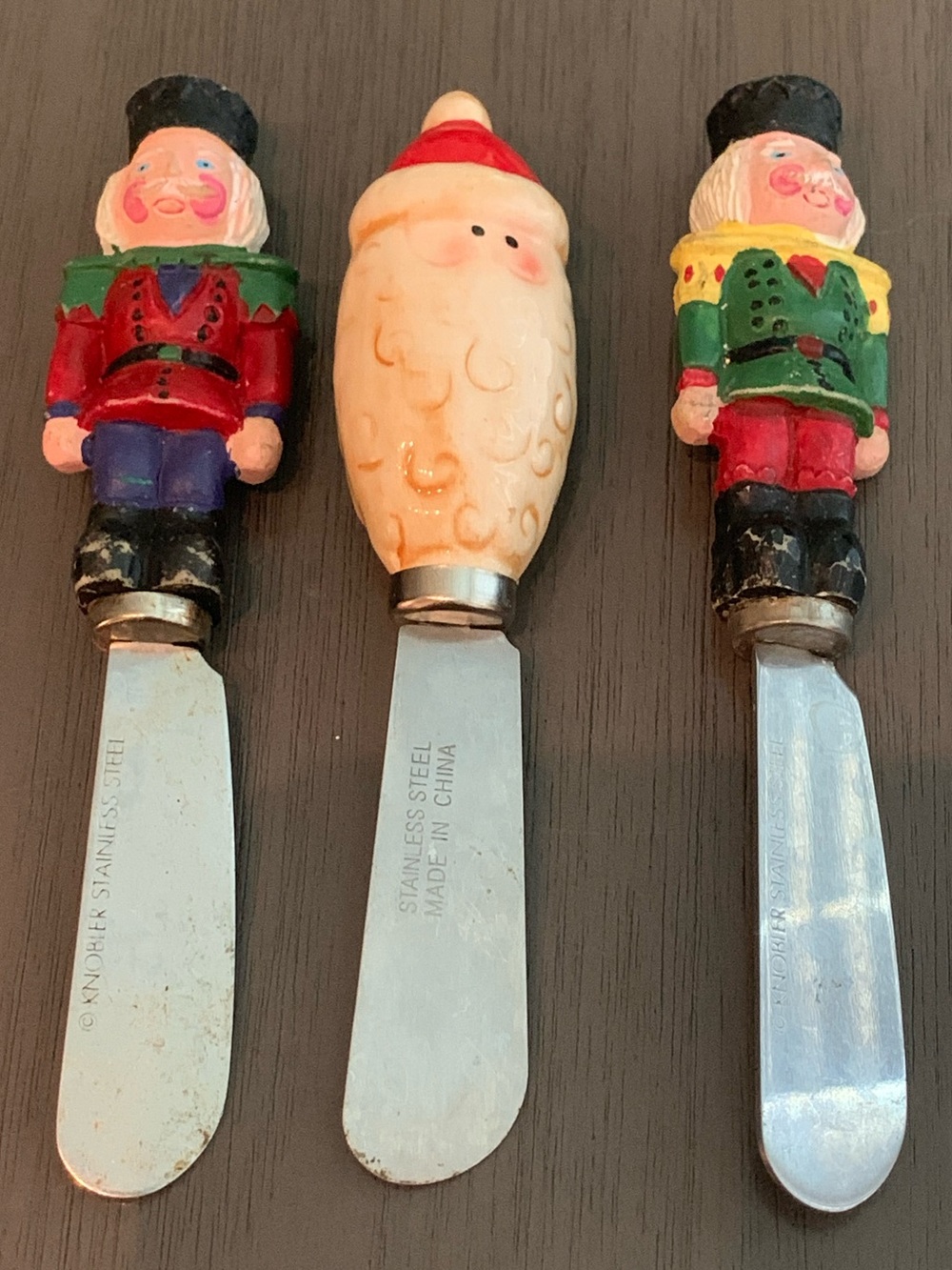 🌸 Knobler Nutcracker Christmas Spreaders - Holiday Classic Stainless Steel